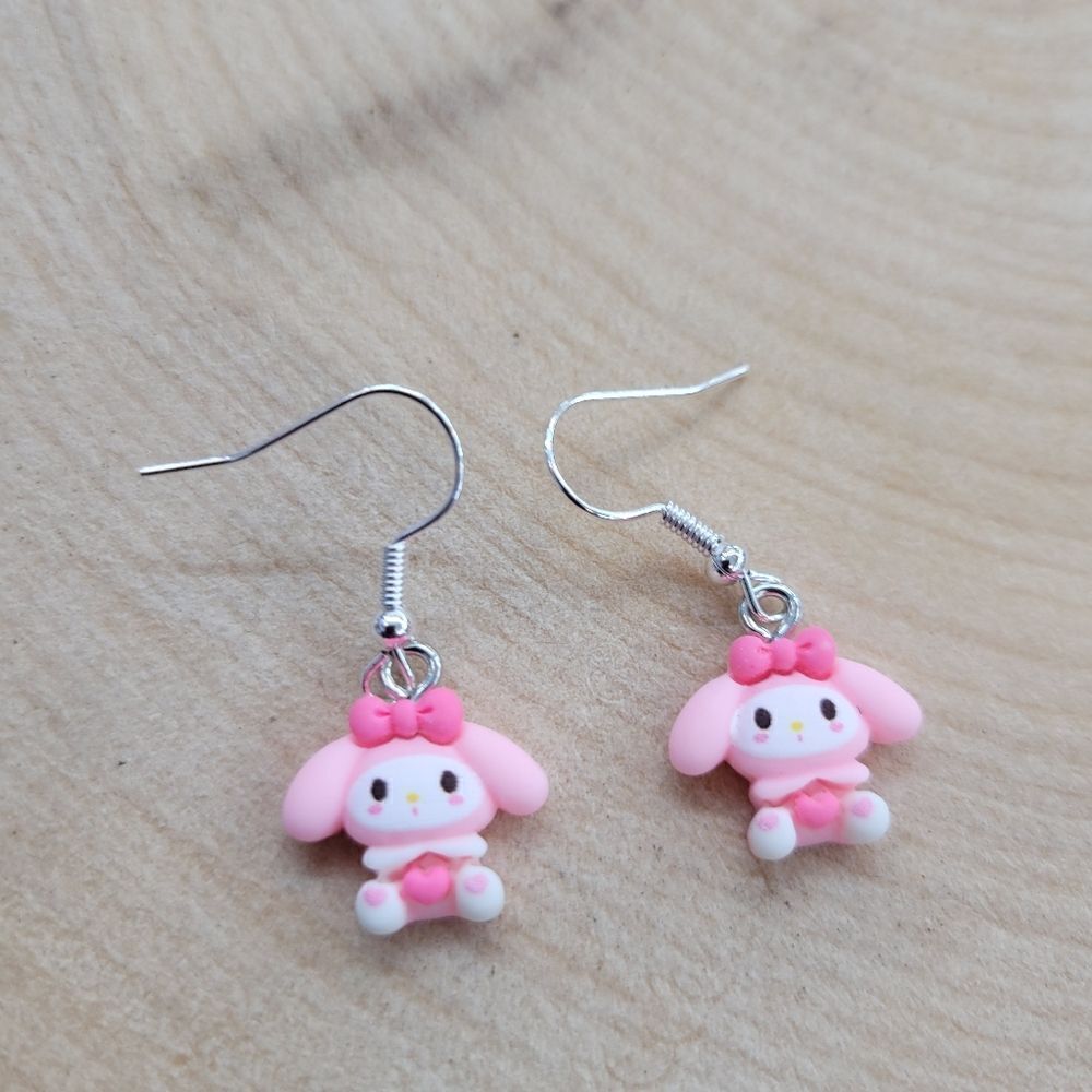 2/$20 Brand New Handmade My Melody Pink Earrings